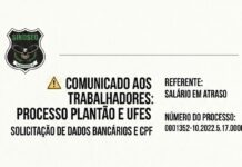COMUNICADO: Processo Plantão e UFES sobre salários em atraso
